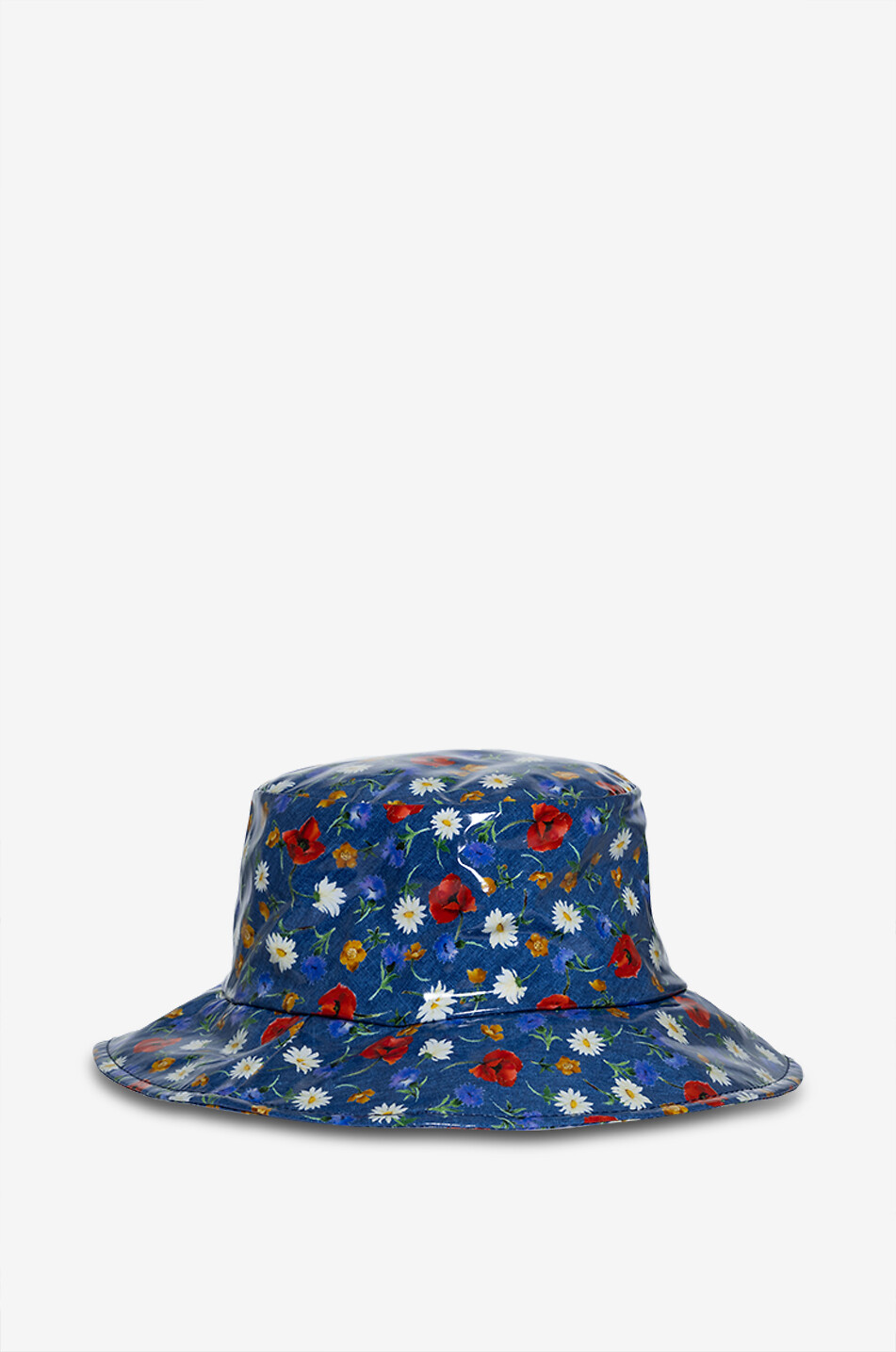 Fischerhut aus lackierter Baumwolle mit Blütenprint