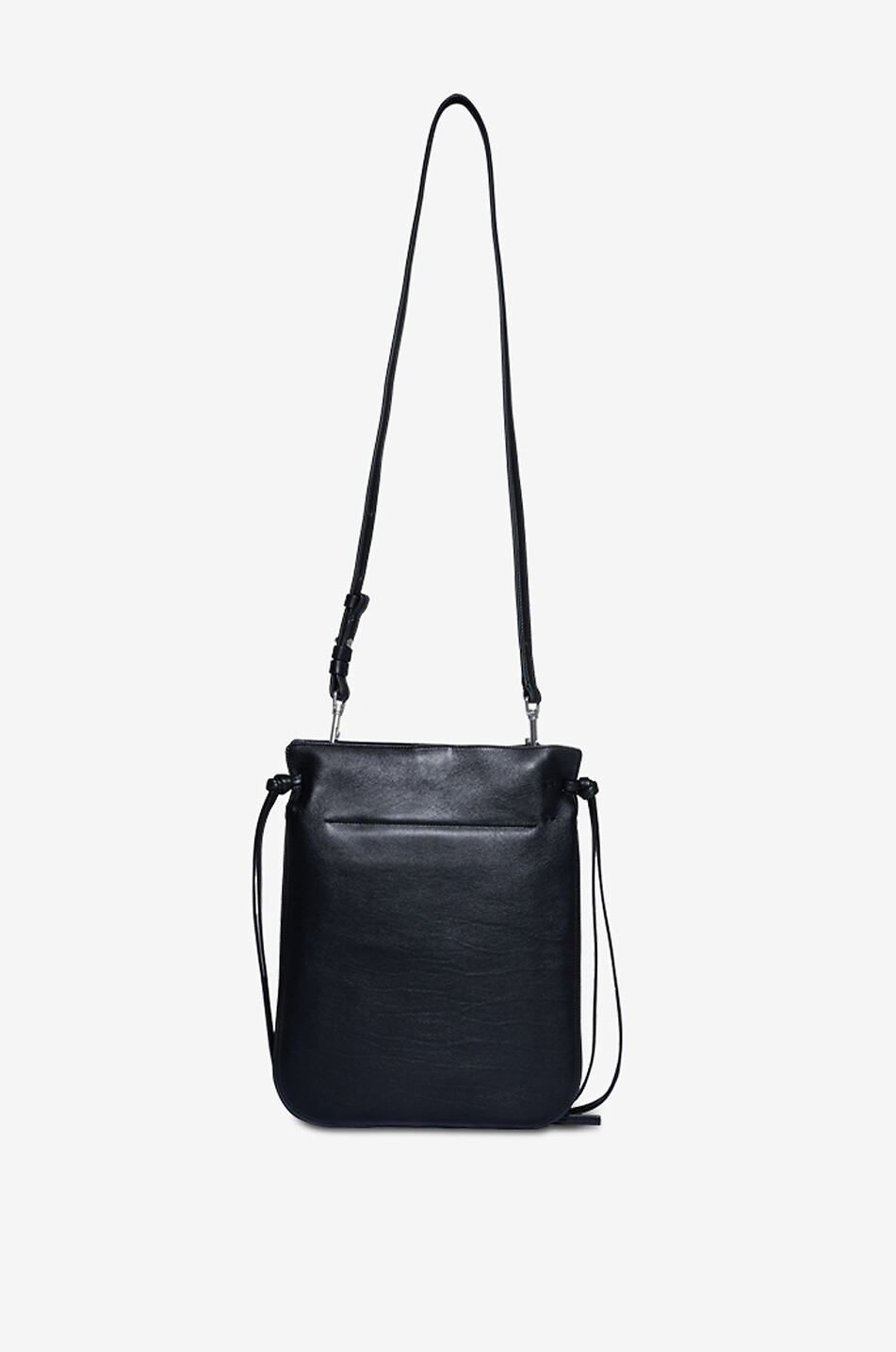 PHOEBE PHILO Gig Tie Pouch Small soft leather shoulder bag Women BLACK 3