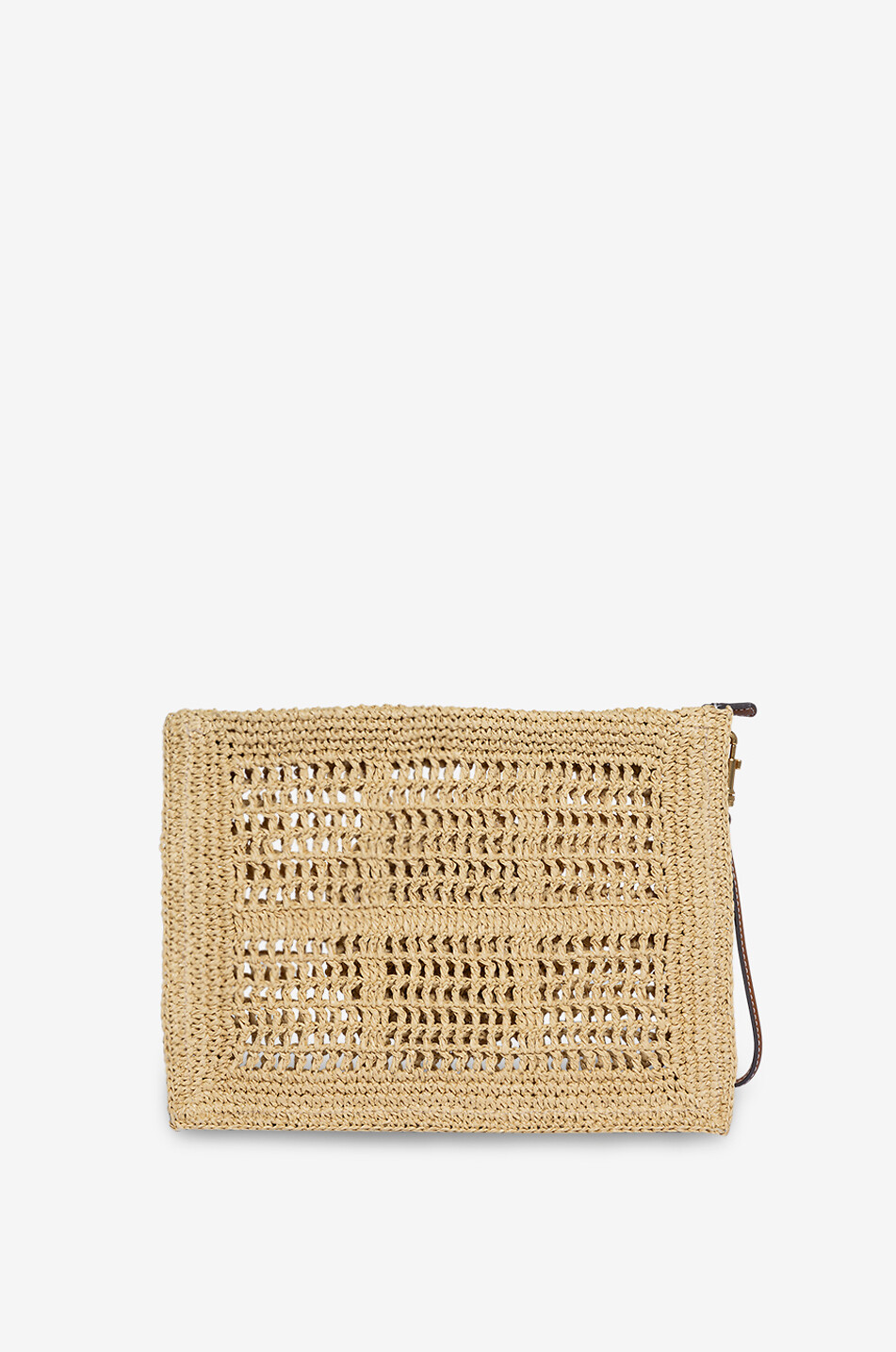 TORY BURCH Pochette ajourée en raphia Ella Femme BEIGE 2