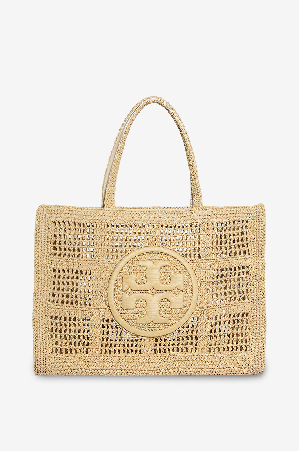 Ella Large crochet tote bag in raffia