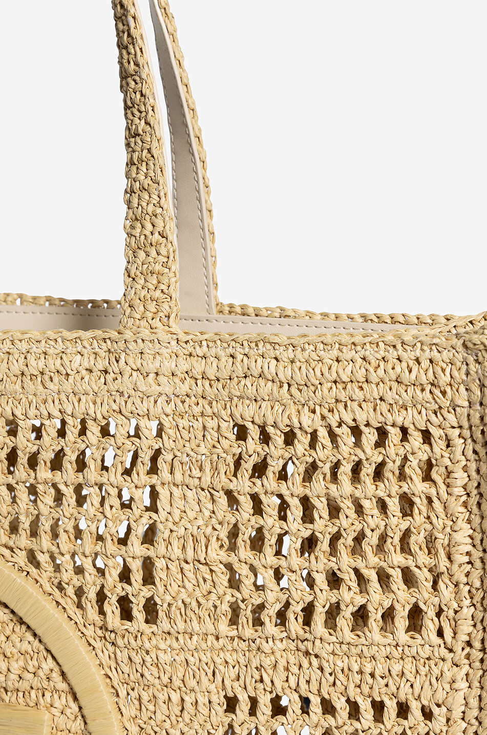 TORY BURCH Häkel-Shopper aus Bast Ella Large Damen BEIGE 5