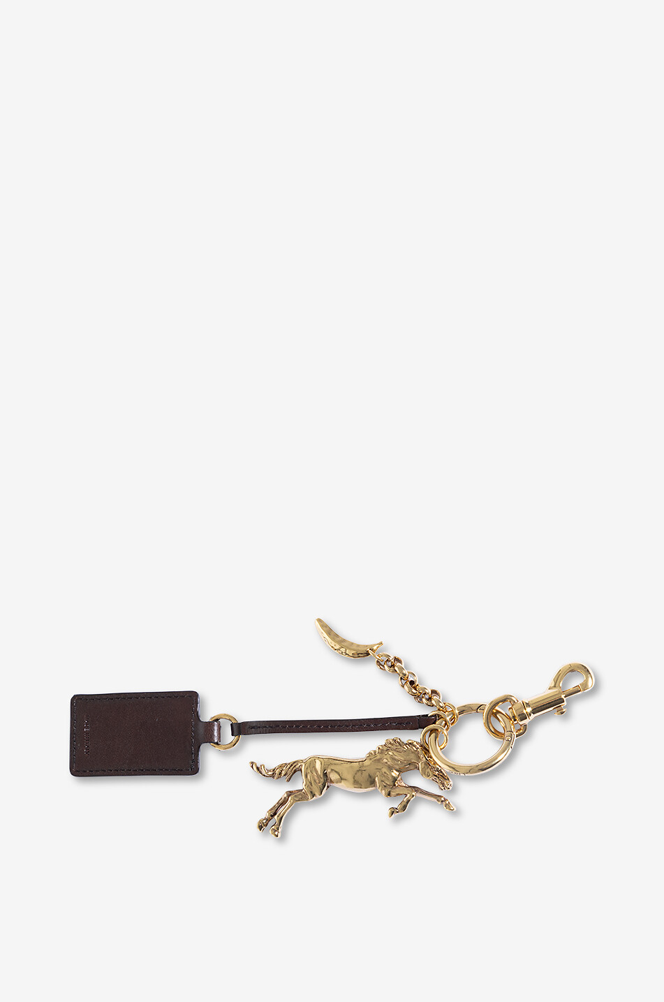 Kerala 25 leather and brass bag charm