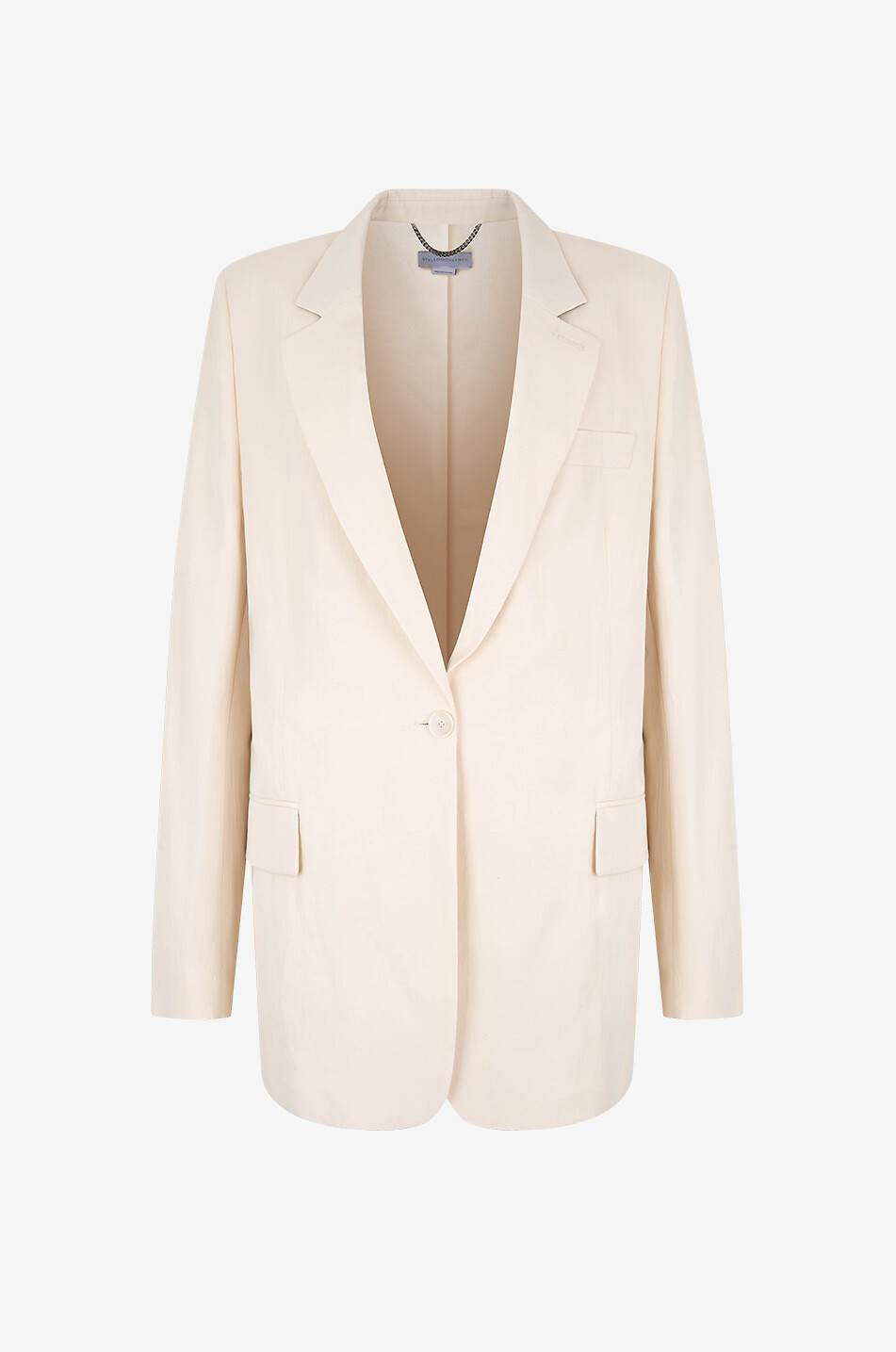 STELLA McCARTNEY Einreihiger Oversize-Canvas-Blazer Damen CREMEFARBEN 1