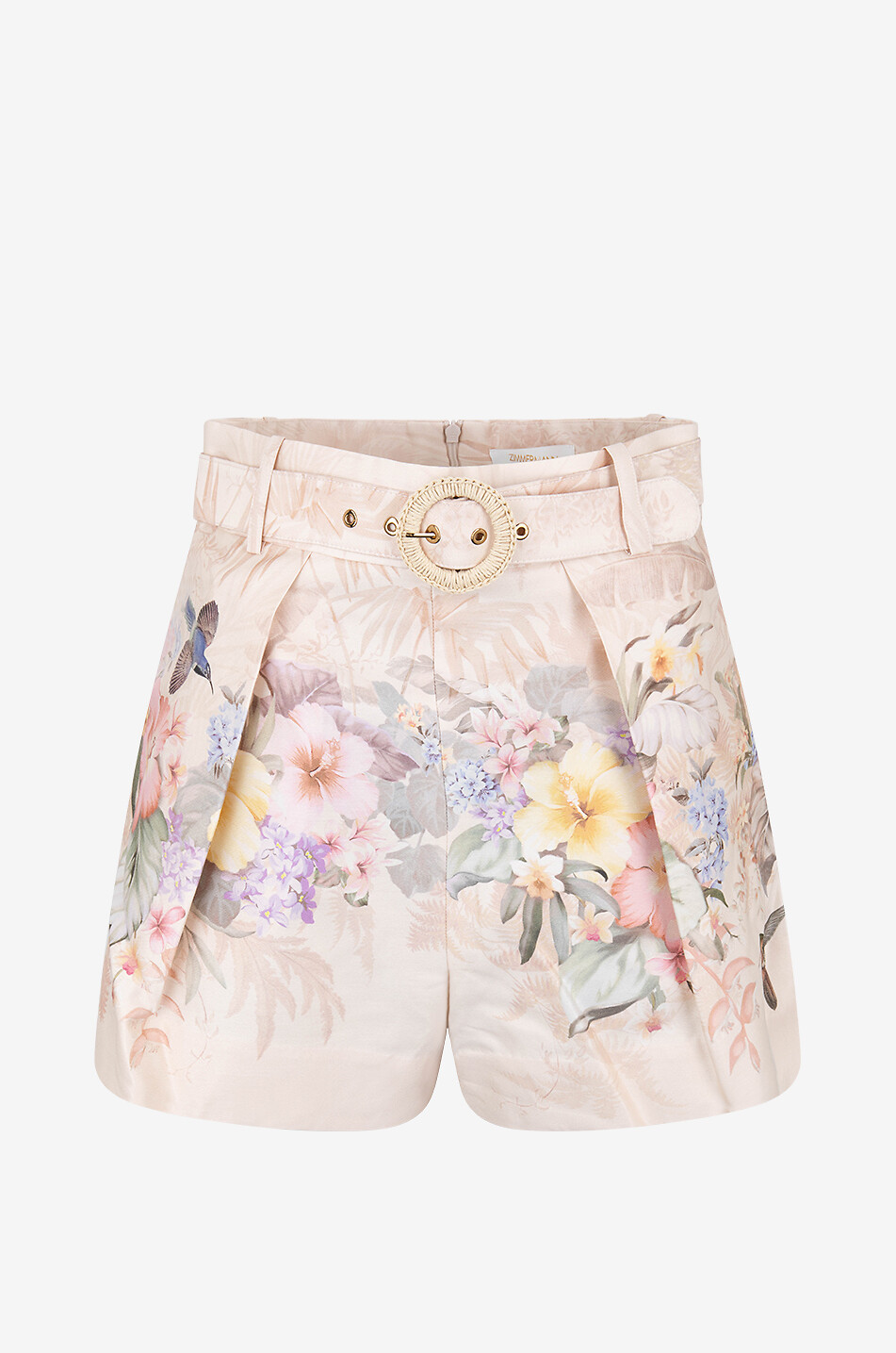 ZIMMERMANN Illuminate Tuck high-rise floral shorts Women EGGSHELL 1