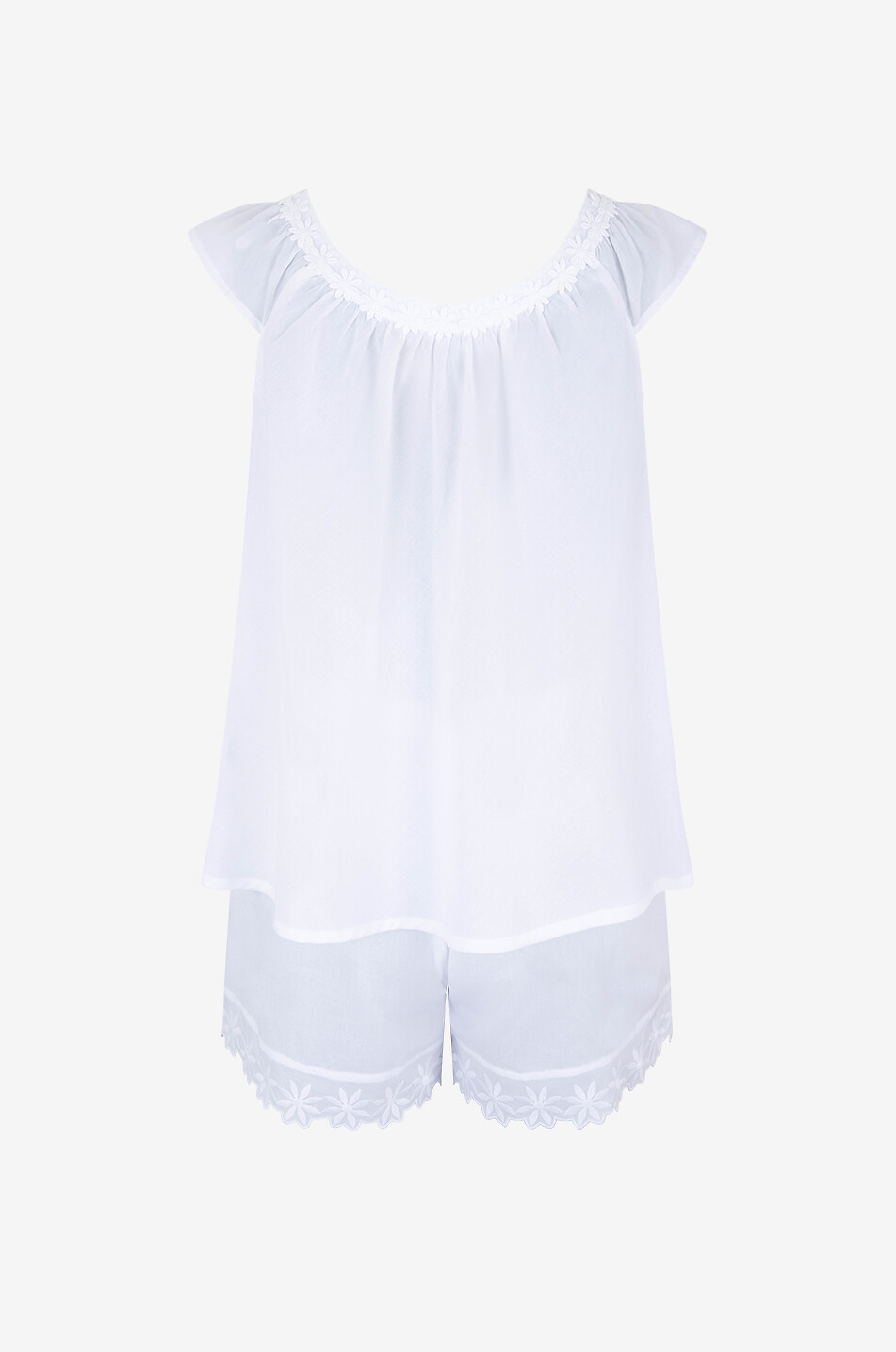 CELESTINE Pyjama short en coton Conny Femme BLANC 4