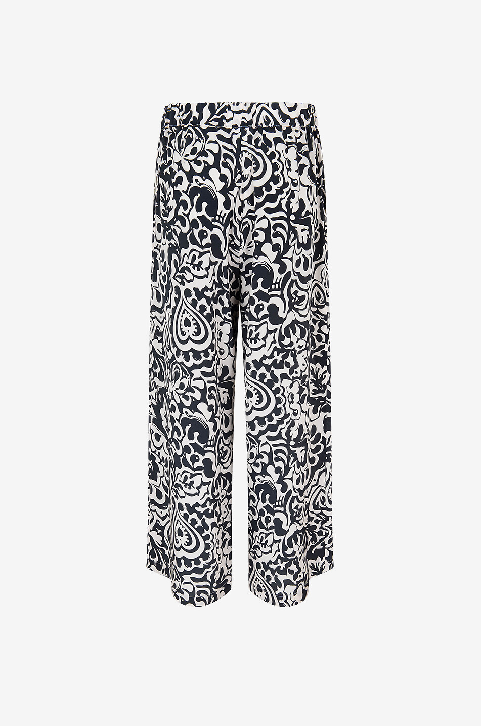 WEEKEND MAX MARA Bedruckte Hose mit geradem Bein aus Seide Reed Damen SCHWARZ 2