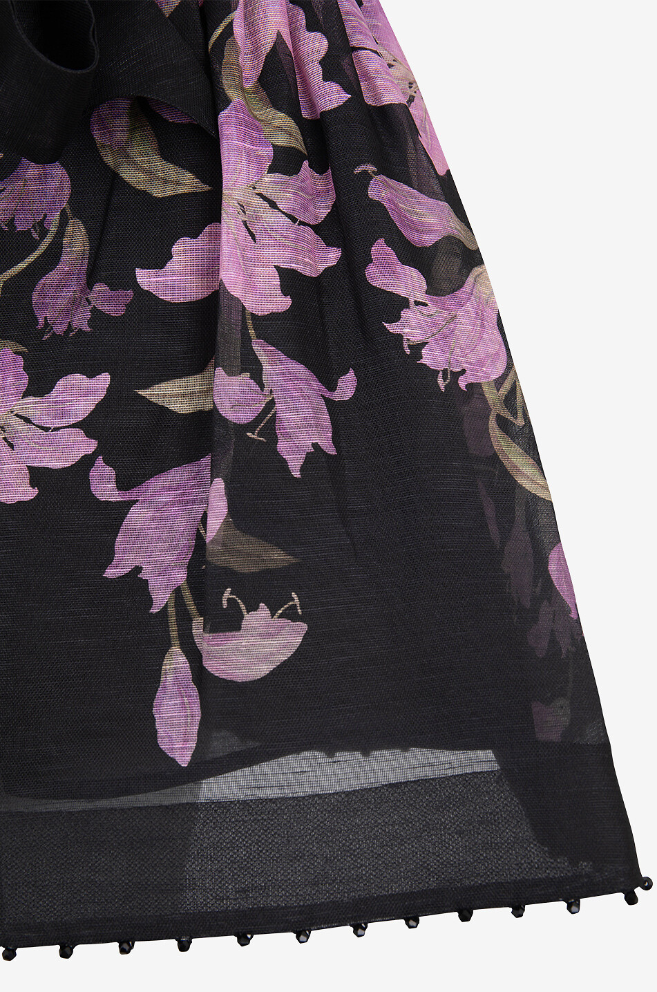 ZIMMERMANN Dawning Beaded floral linen and silk shorts Women BLACK 3