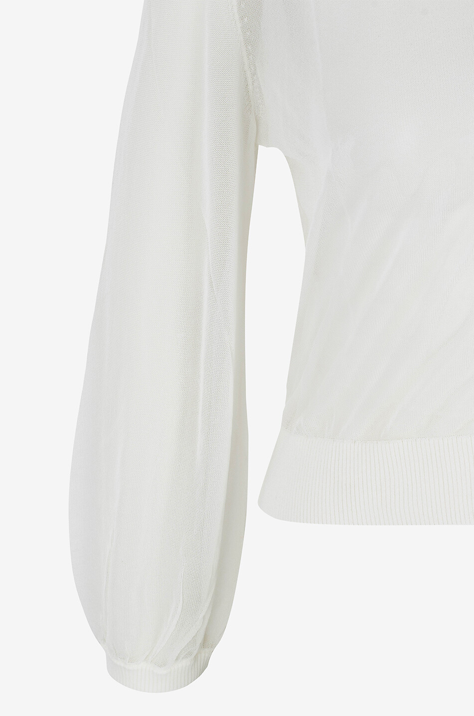 Cardigan transparent à col V et manches volumineuses