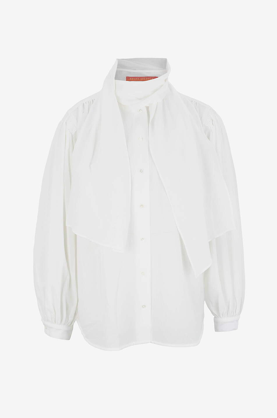 BRITT SISSECK Bilbo poet's shirt with necktie Women WHITE 1
