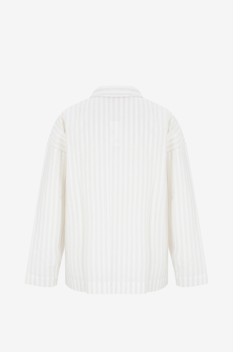 BRITT SISSECK Chemise oversize rayée à poches poitrine Andrea Femme BLANC CASSE 2