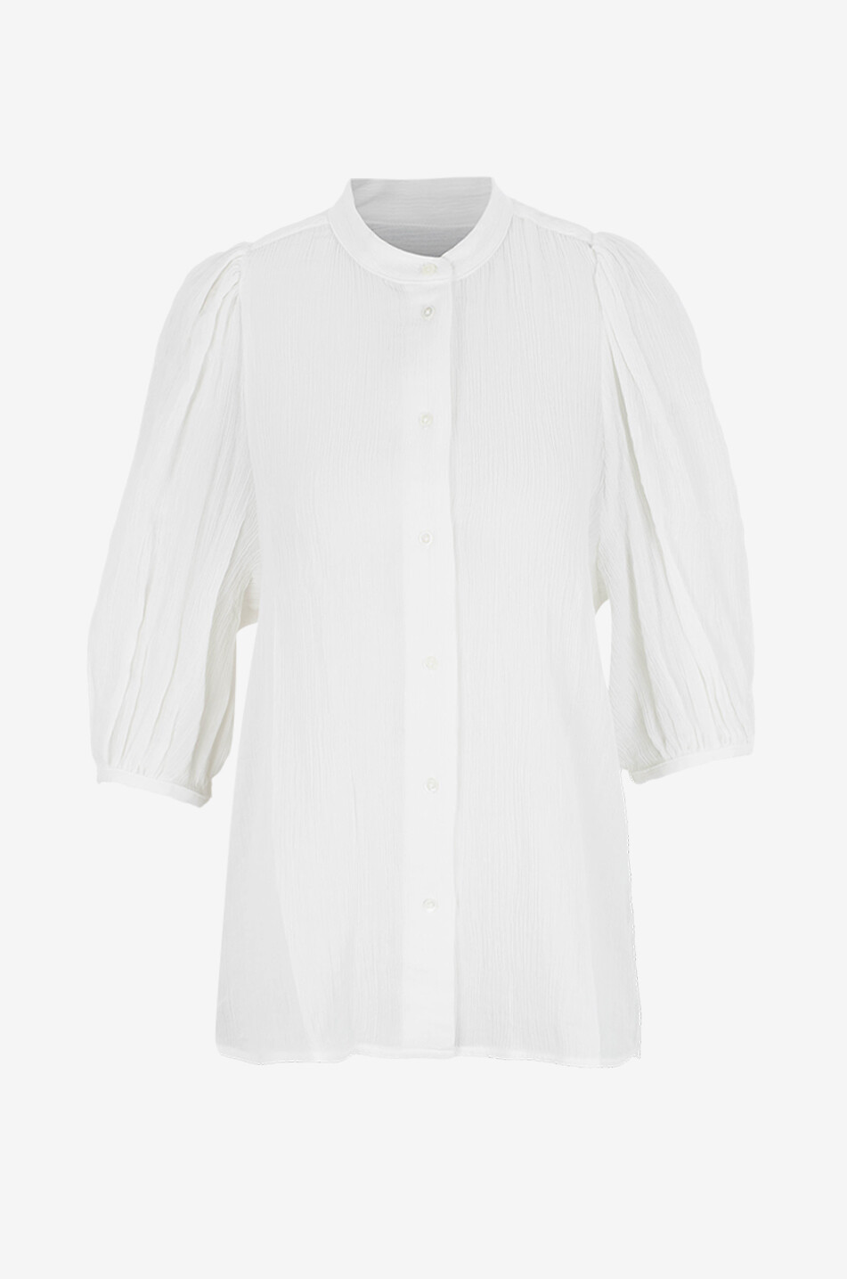 Dalia puff-sleeve fitted shirt