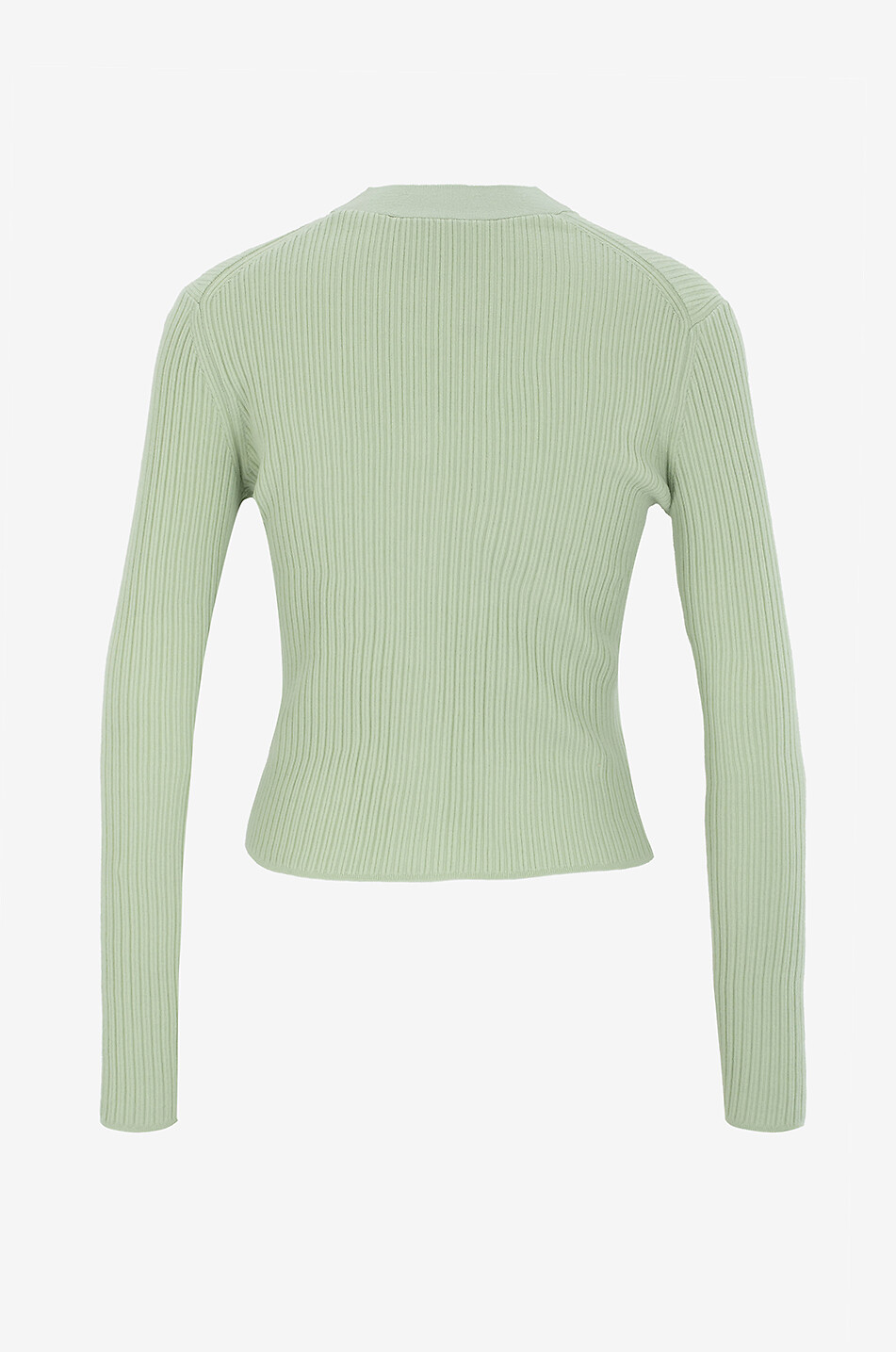 JOSEPH Schmaler gerippter Cardigan aus Merinowolle Damen HELLGRÜN 2