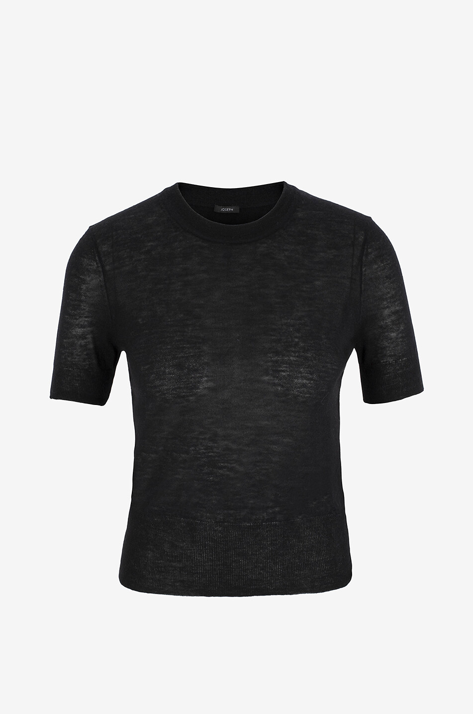 JOSEPH Schmaler Kurzarm-Pullover us Kaschmir Damen SCHWARZ 1