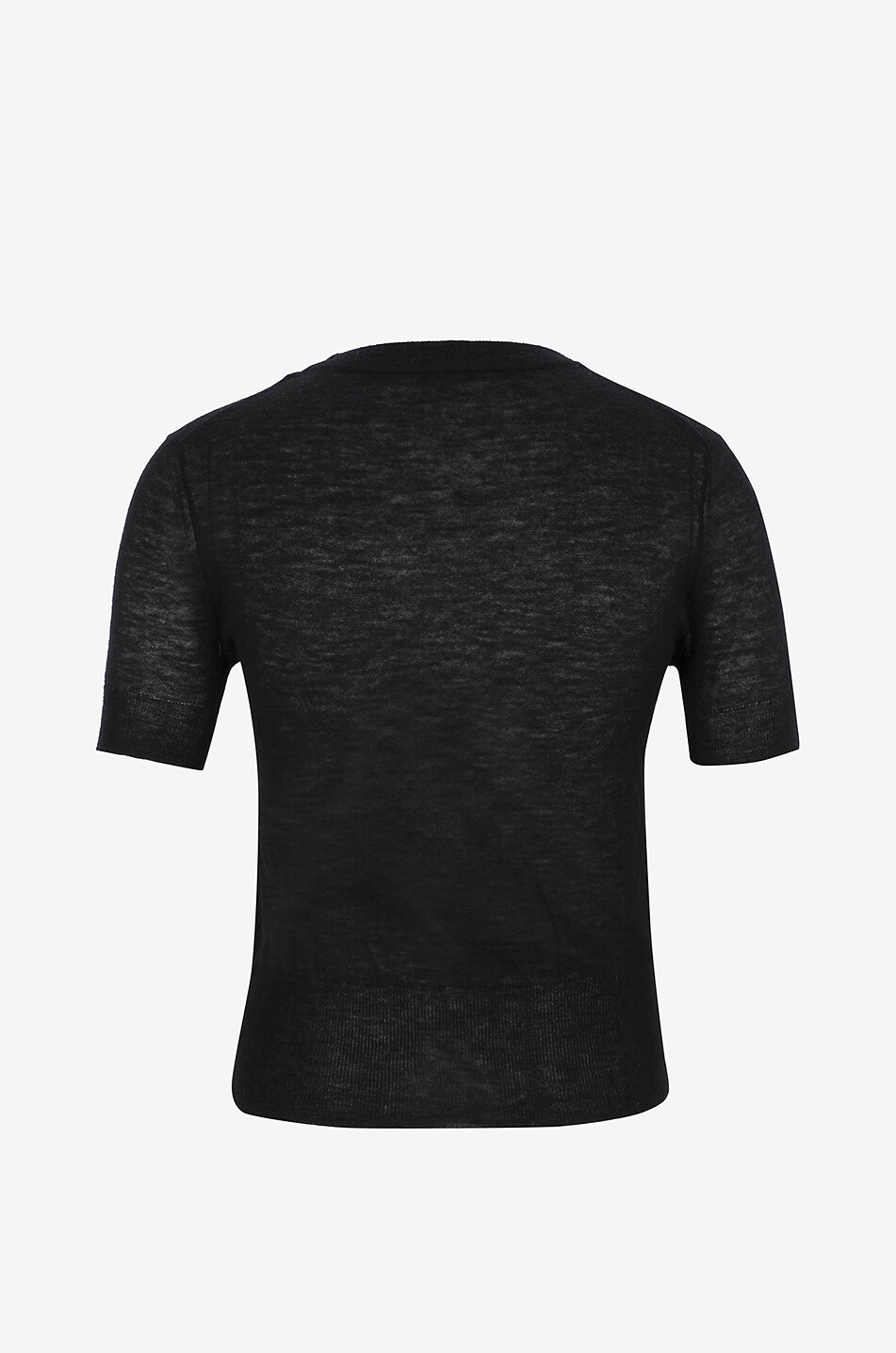 Schmaler Kurzarm-Pullover us Kaschmir