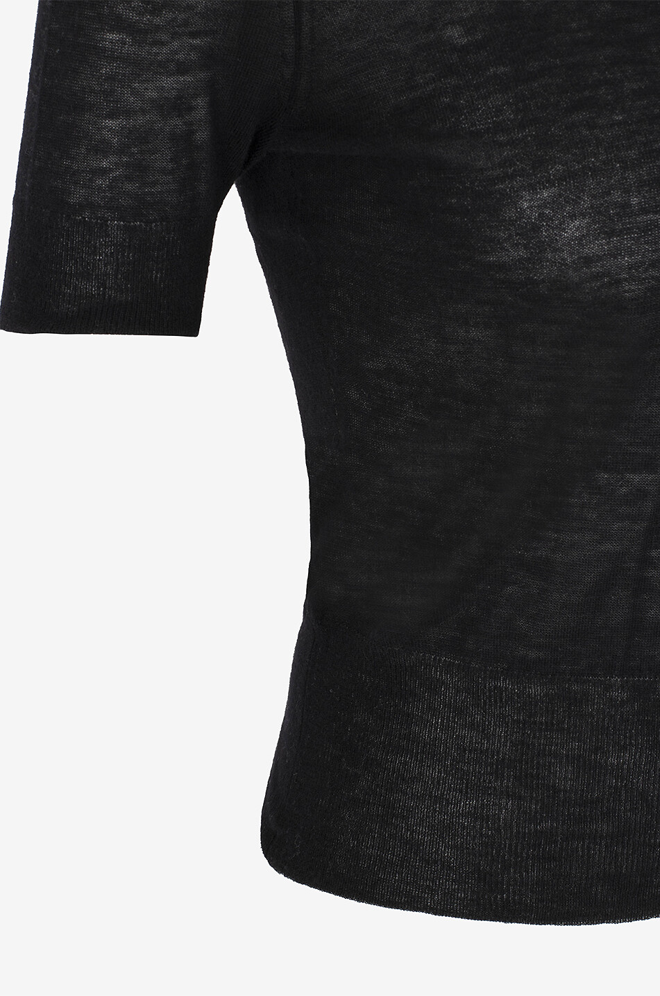 Schmaler Kurzarm-Pullover us Kaschmir