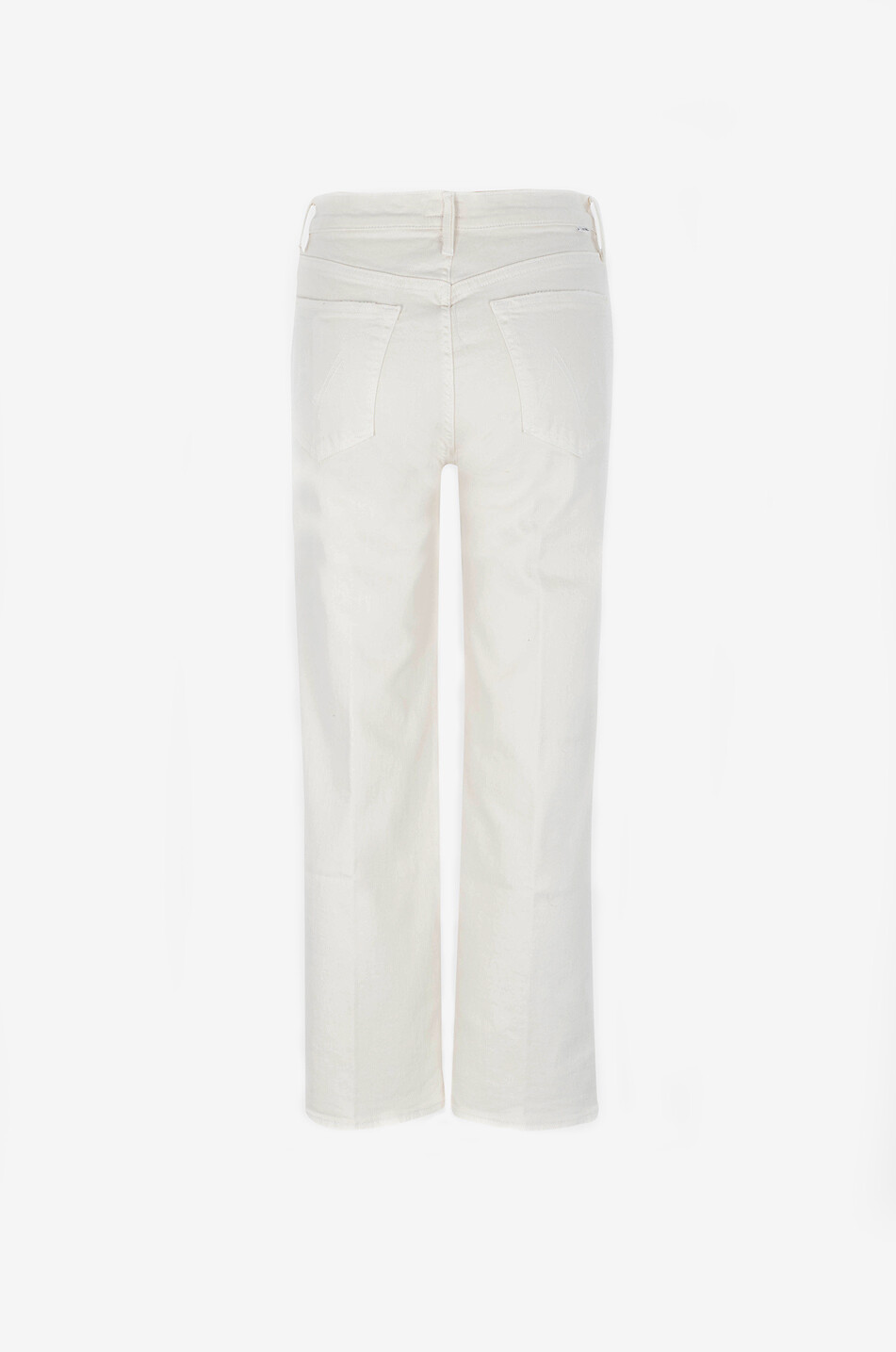 MOTHER The Rambler Zip Ankle cotton straight leg jeans Women WHITE 2