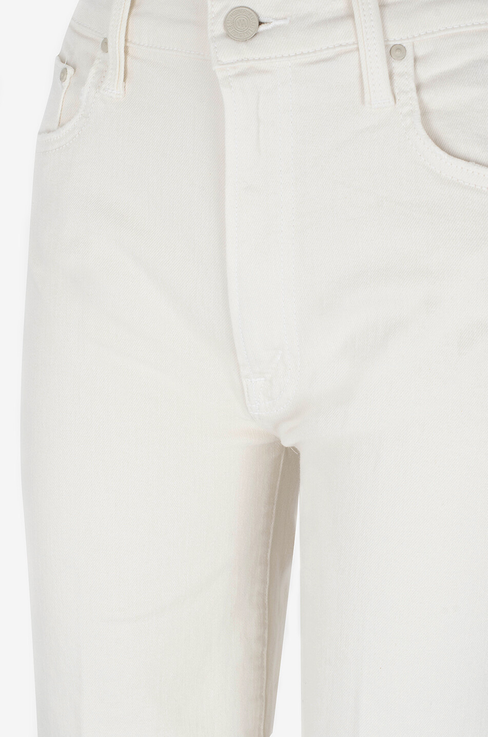 MOTHER The Rambler Zip Ankle cotton straight leg jeans Women WHITE 3