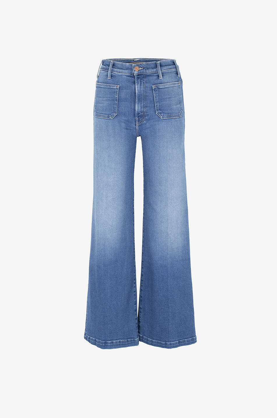 The Hustler Roller Patch Pocket Sneak cotton and modal flared jeans