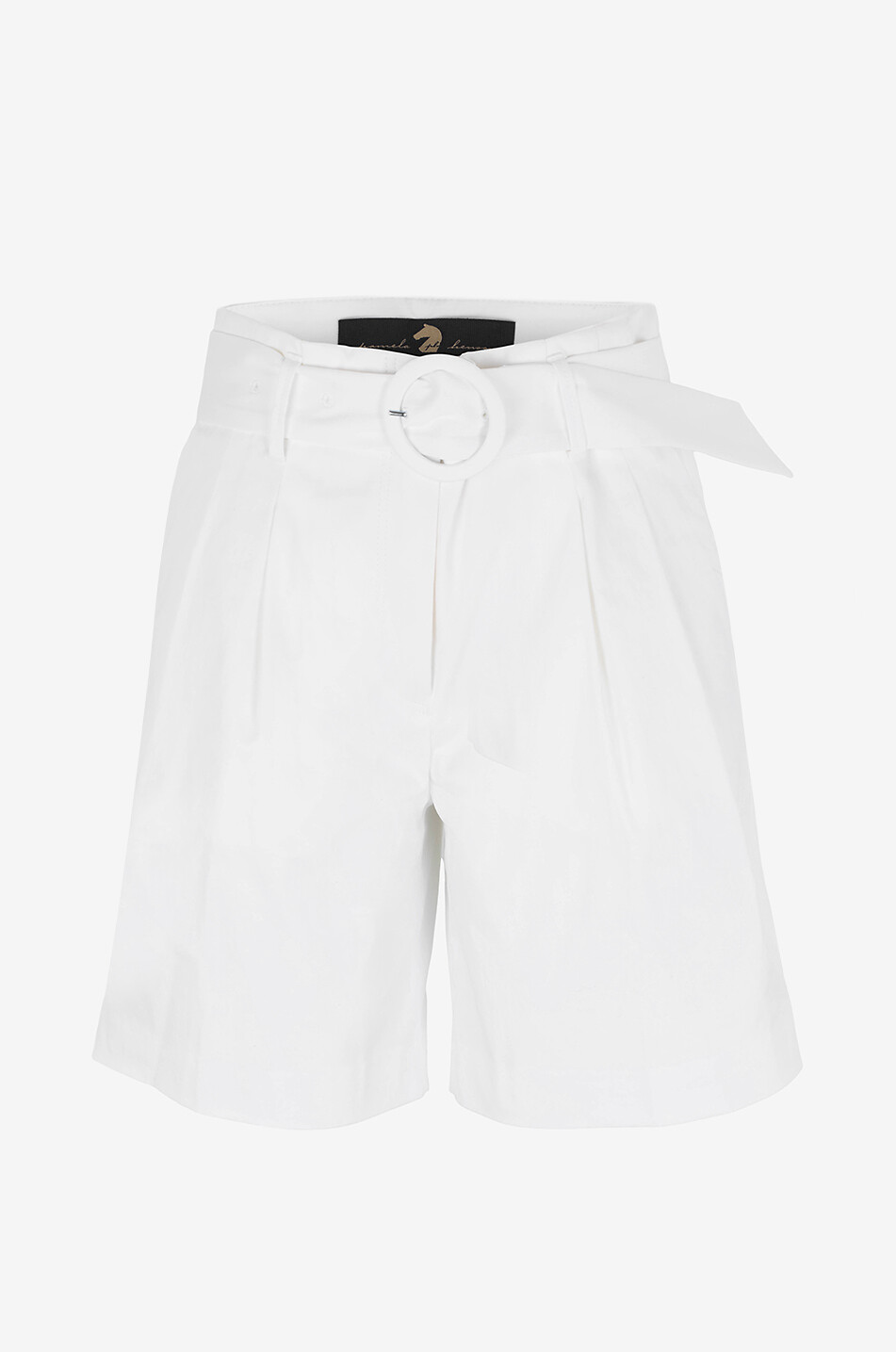 PAMELA HENSON Bundfalten-Bermudashorts aus Baumwolle Giselle Damen WEISS 1