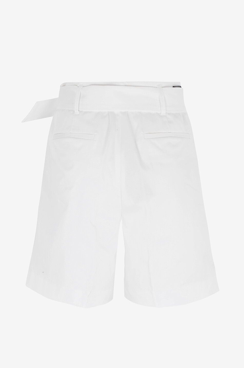 PAMELA HENSON Bundfalten-Bermudashorts aus Baumwolle Giselle Damen WEISS 2