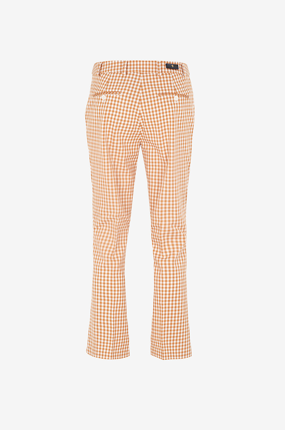 PAMELA HENSON Duphy gingham check cotton flared trousers Women ORANGE 2