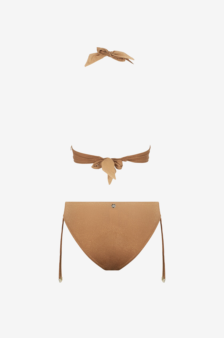 MAX MARA Betta metallic triangle bikini Women GOLDEN 2