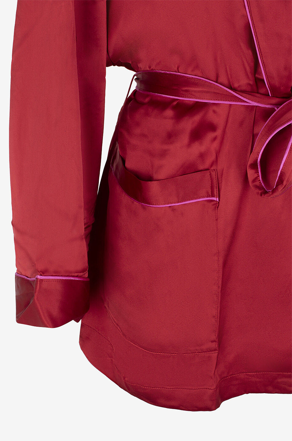 SKIN Kurzer Bademantel aus Seide Joy Damen ROT 3