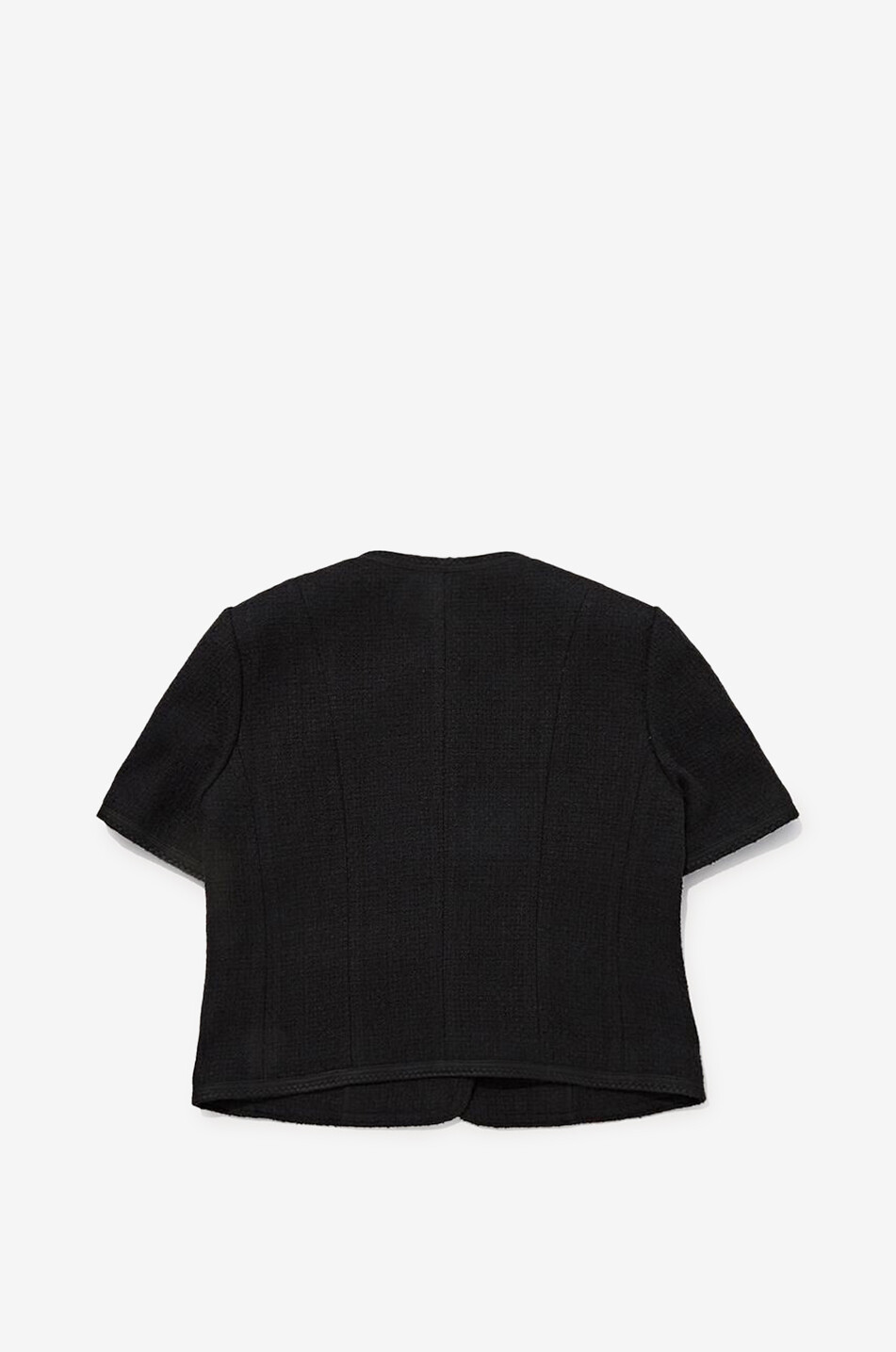 DUNST Kurzarm-Tweed-Kostümjacke Summer Damen SCHWARZ 2