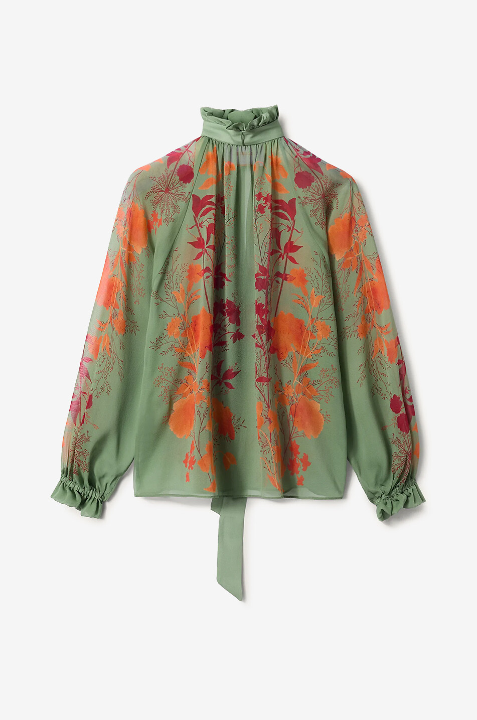 Chemise à manches longues en soie Cerere