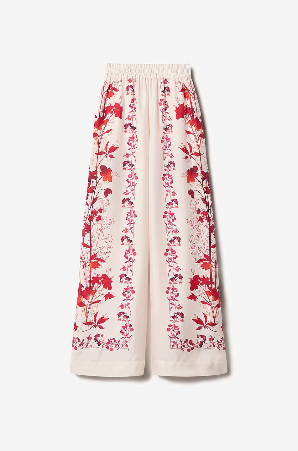 LA DOUBLEJ Palazzo Woodland Placée wide-leg silk twill trousers Women MULTI COLOURED 1