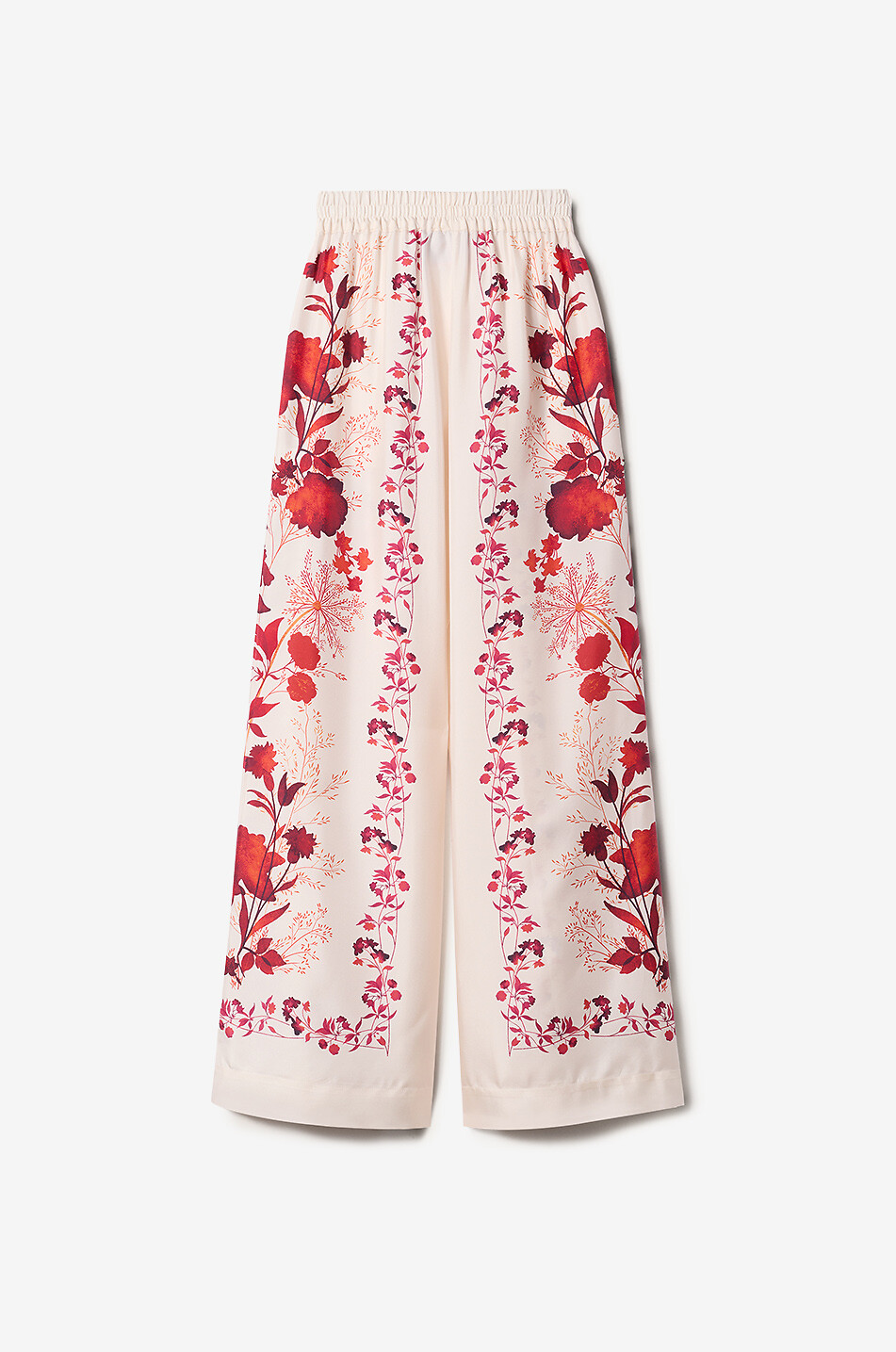 LA DOUBLEJ Palazzo Woodland Placée wide-leg silk twill trousers Women MULTI COLOURED 2