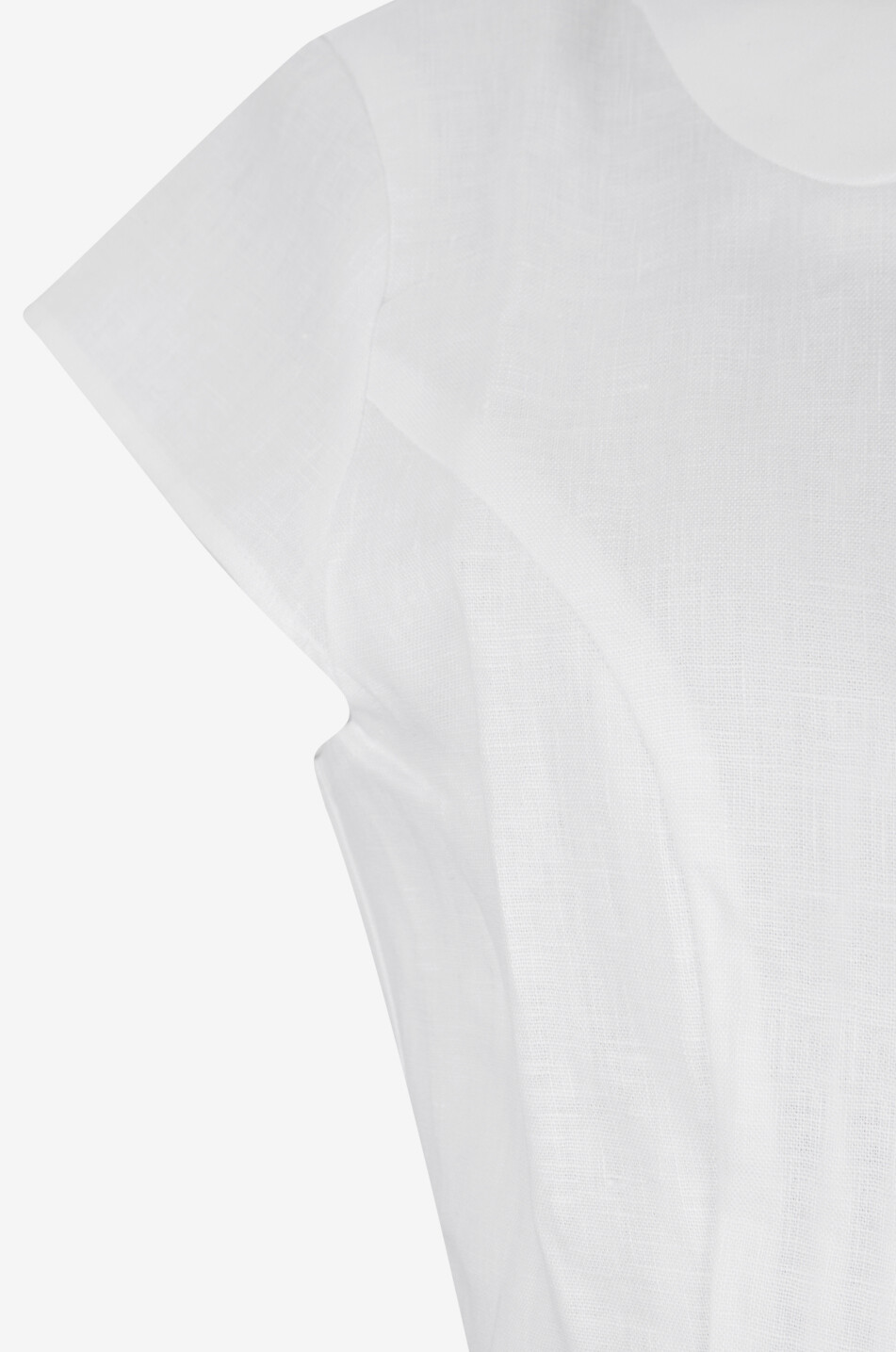 REFORMATION Tailliertes Leinen-Kurzarmhemd Molly Damen WEISS 3