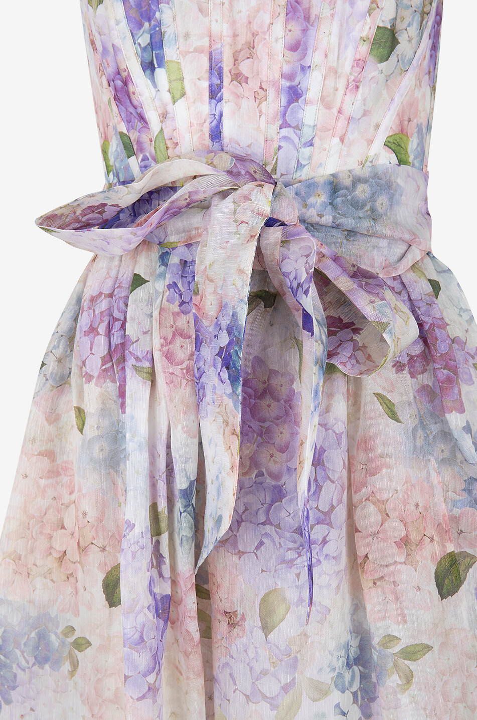 ZIMMERMANN Dawning Corset floral linen and silk strappy midi dress Women MULTI COLOURED 3