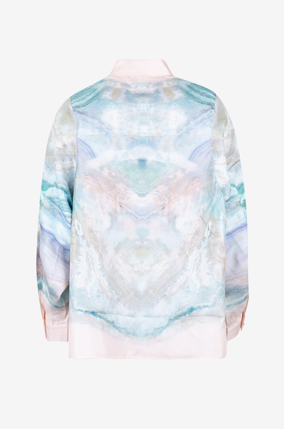 ZIMMERMANN Illuminate Relaxed silk twill shirt Women BLUE 2