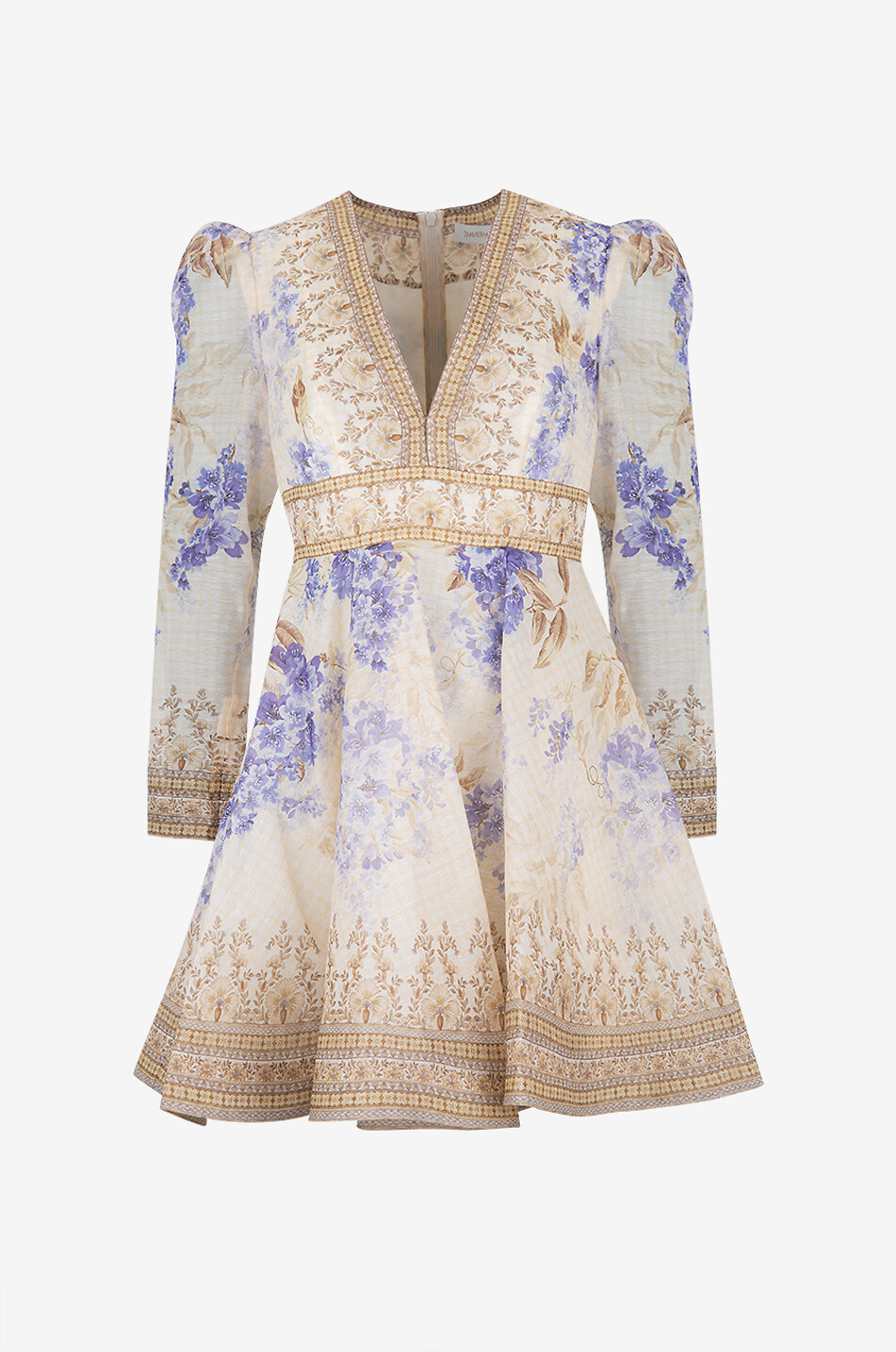 Dawning Plunge linen and silk mini dress