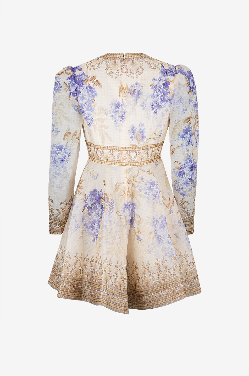 Dawning Plunge linen and silk mini dress