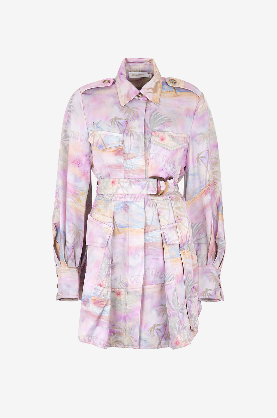 Dawning Cargo printed twill mini dress
