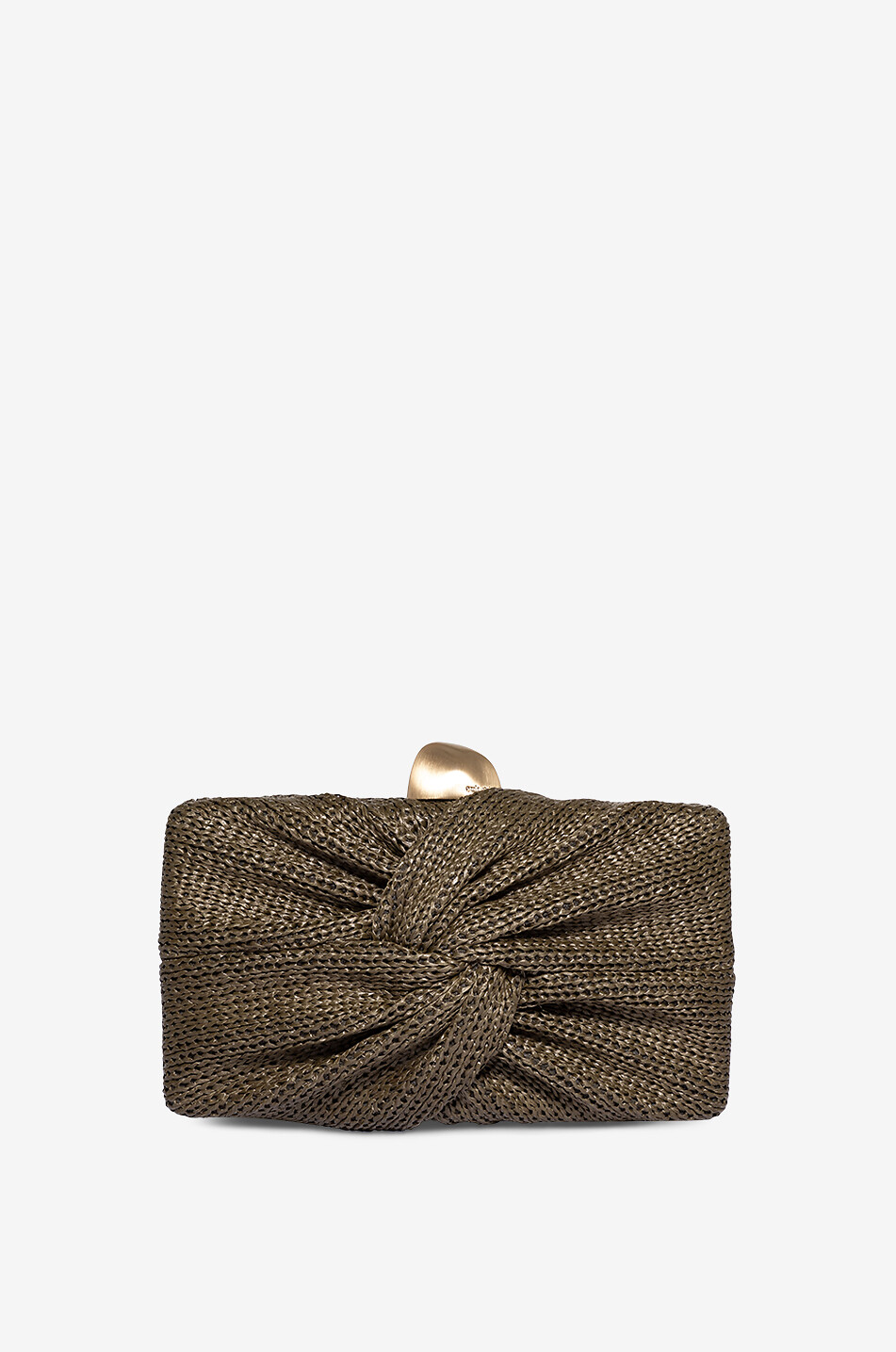 Clutch aus drapiertem Bast-Strick Lisse