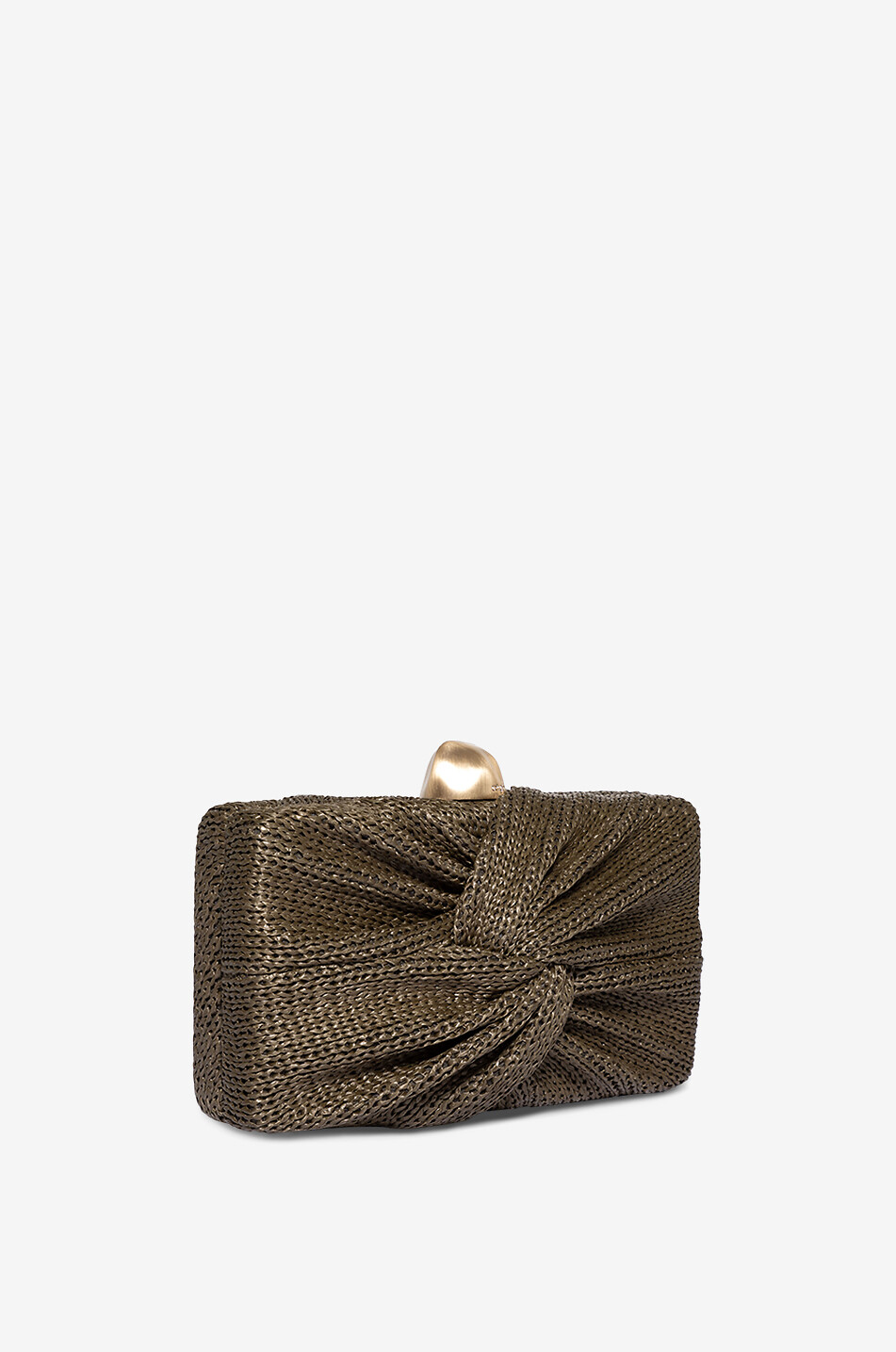 Clutch aus drapiertem Bast-Strick Lisse