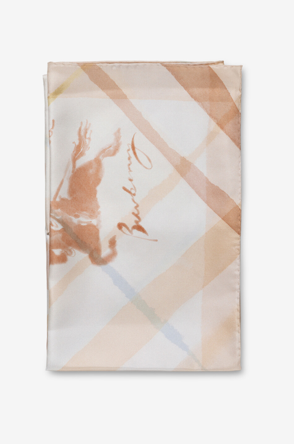 BURBERRY Seidentwill-Halstuch Check Aquarelle Shell Damen BUNT 1