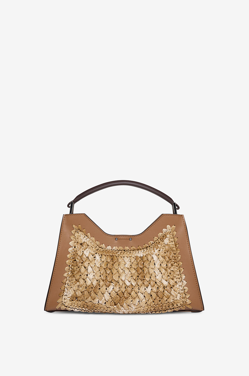 GIANNI CHIARINI Schultertasche aus Leder und Bast Aurora Damen [akeneo-beigefonce] 3