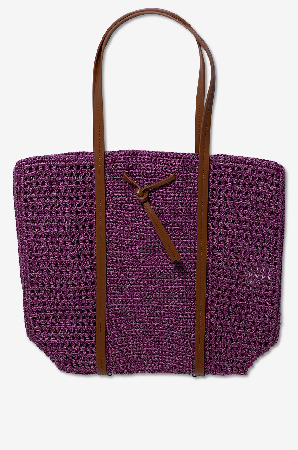 GIANNI CHIARINI Victoria crochet tote bag Women DARK PURPLE 2