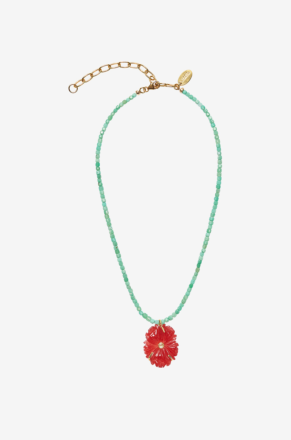 LIZZIE FORTUNATO New Bloom beaded necklace with flower pendant Women MULTI COLOURED 1