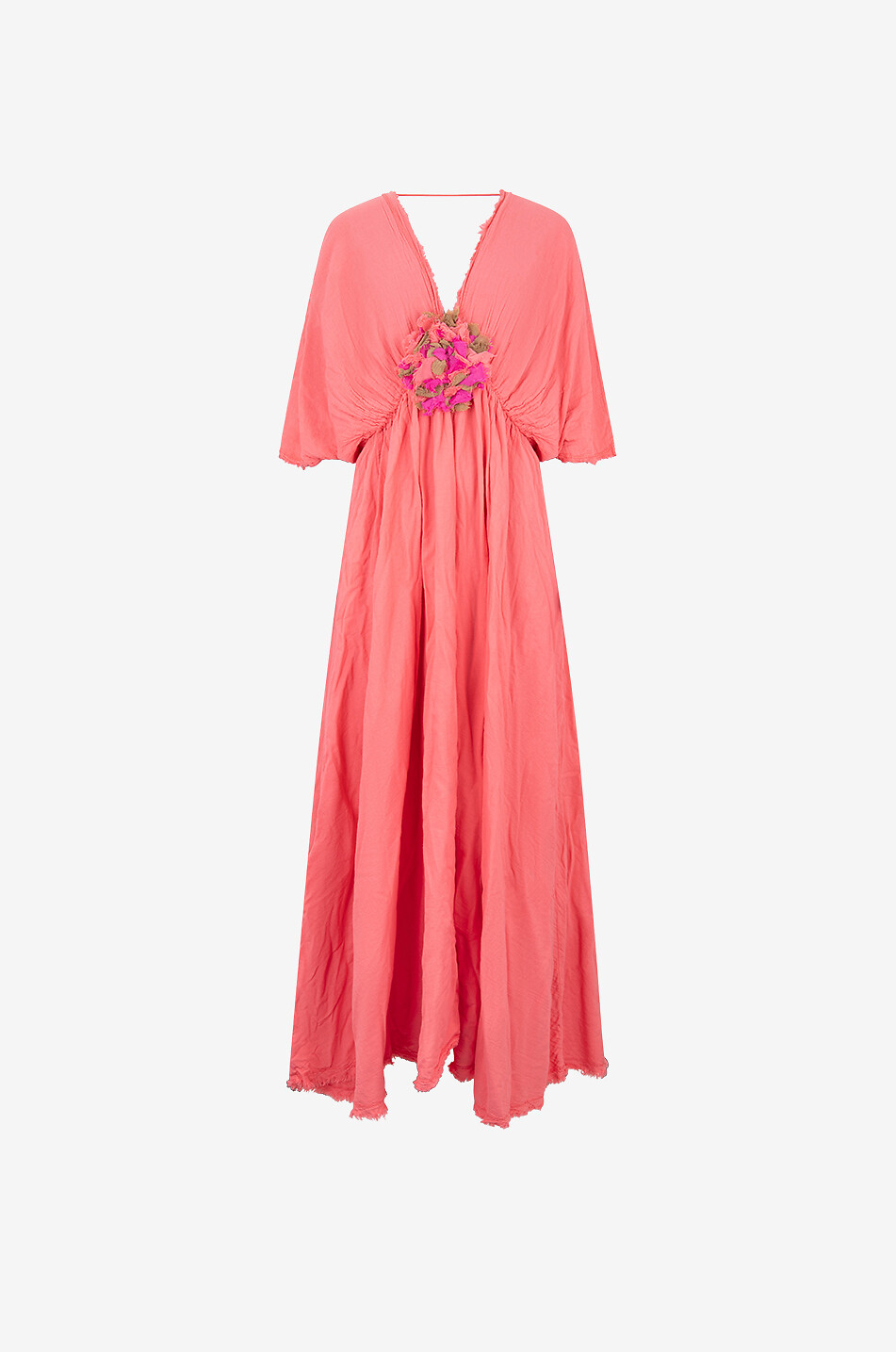 LA STREGA Cecile long cotton empire dress Women LIGHT ORANGE 1