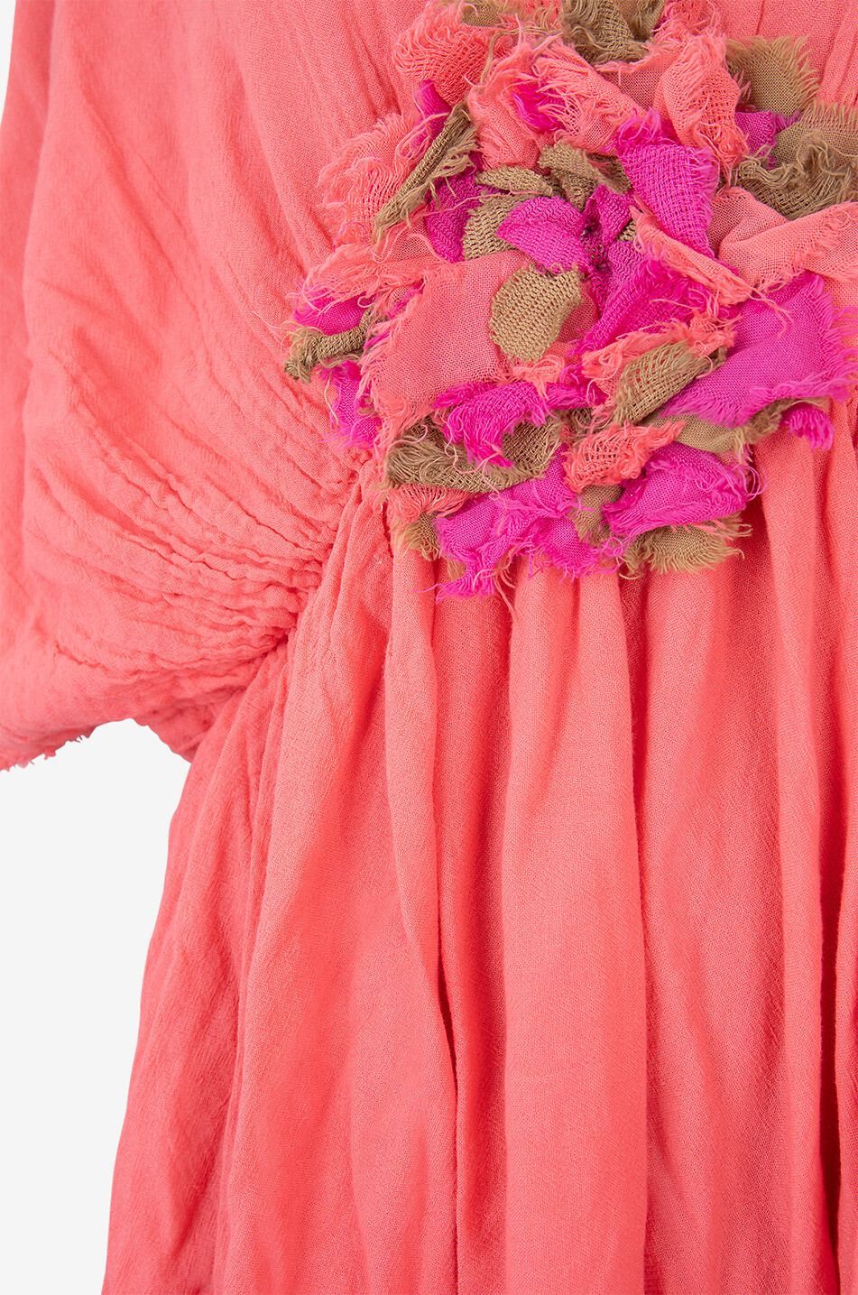 LA STREGA Cecile long cotton empire dress Women LIGHT ORANGE 3