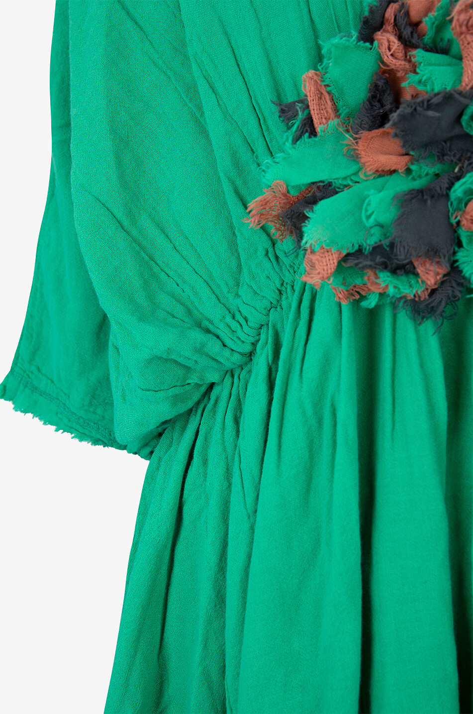 LA STREGA Robe empire longue en coton Cecile Femme VERT 3