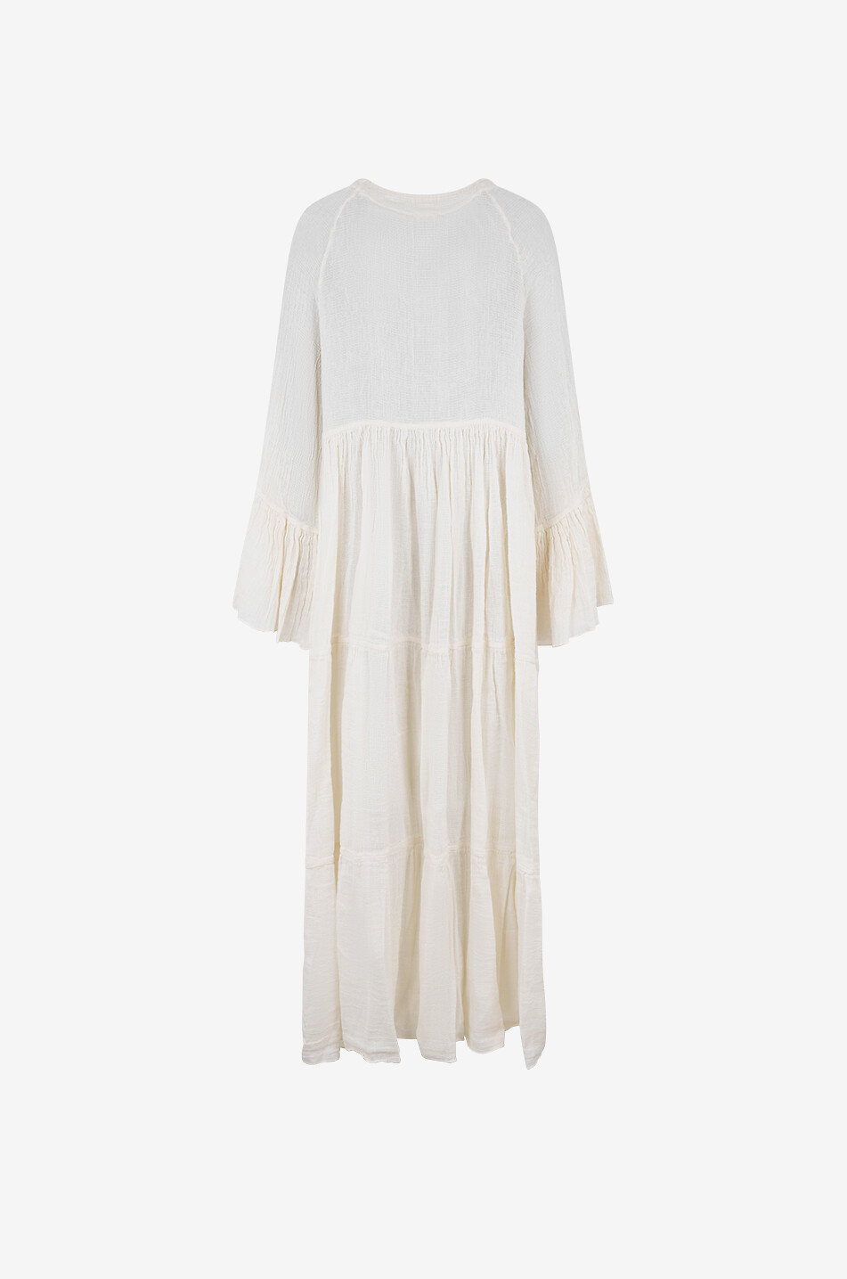 LA STREGA Langes Leinenmix-Empirekleid Vasiliki Damen CREMEFARBEN 2