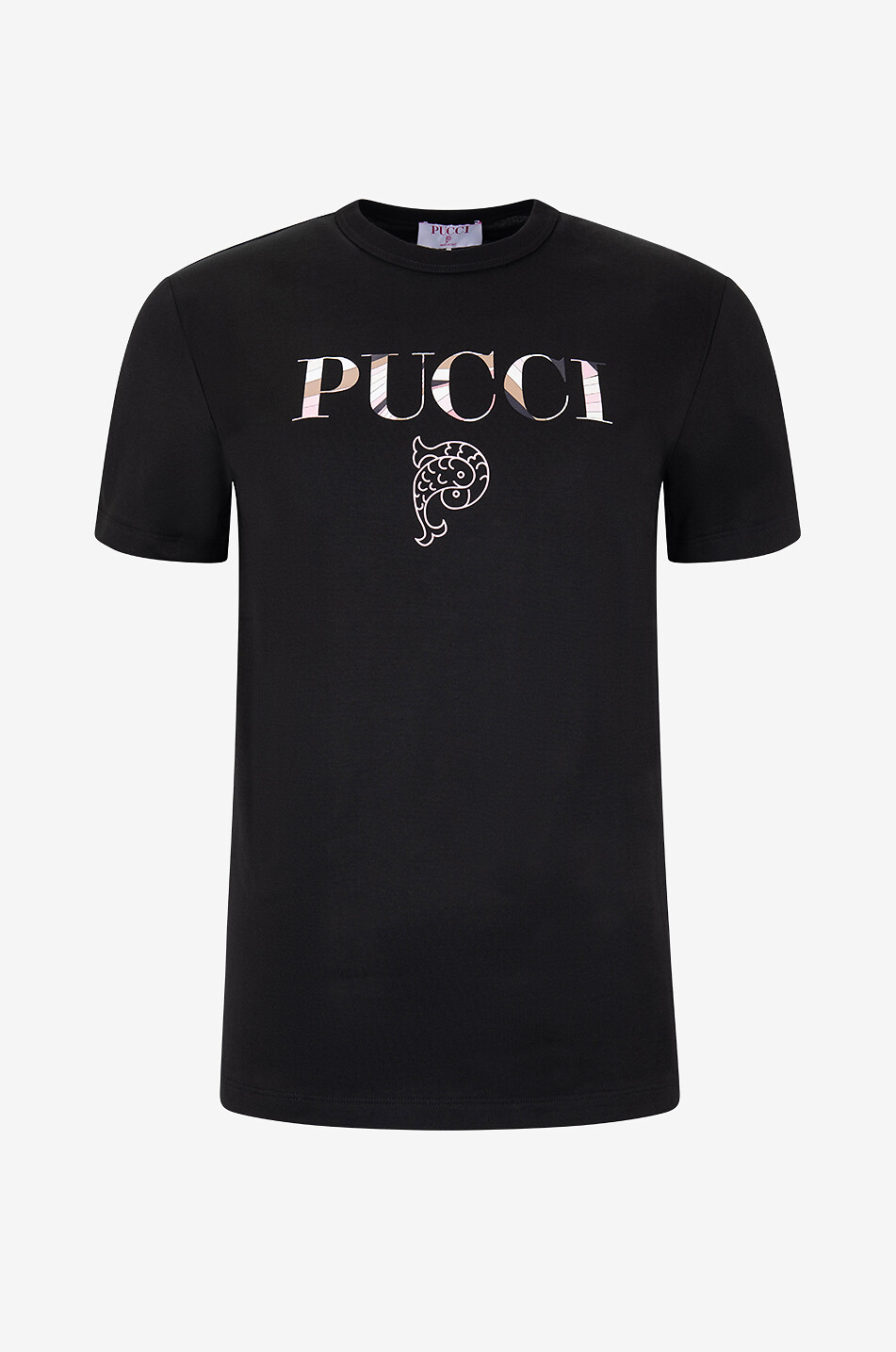 PUCCI Logo printed short-sleeved T-shirt Women BLACK 1