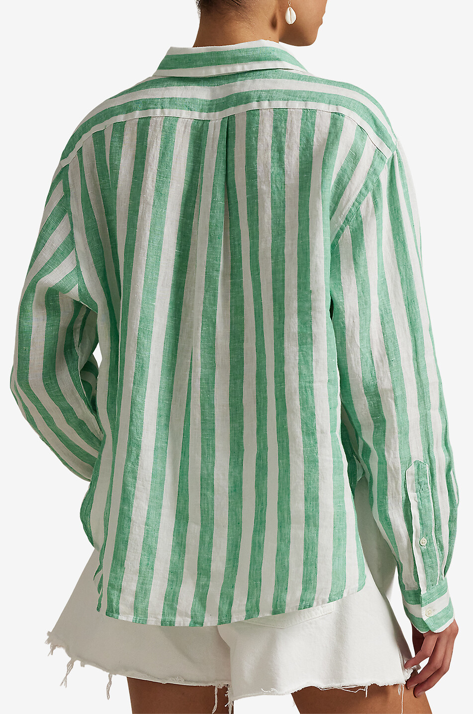Pony relaxed linen gingham check shirt