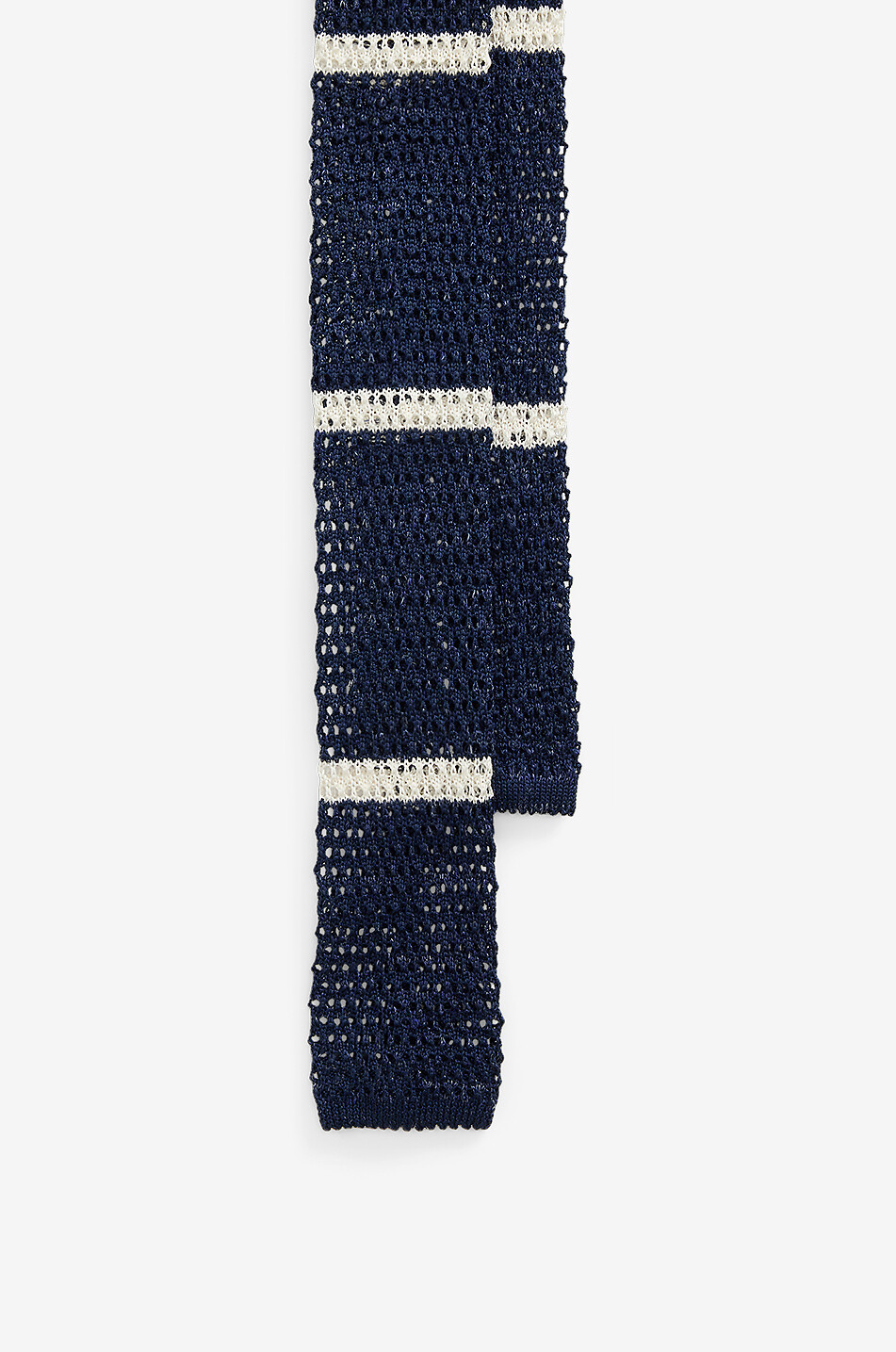 POLO RALPH LAUREN Cravate rayée en maille Homme BLEU FONCE 2